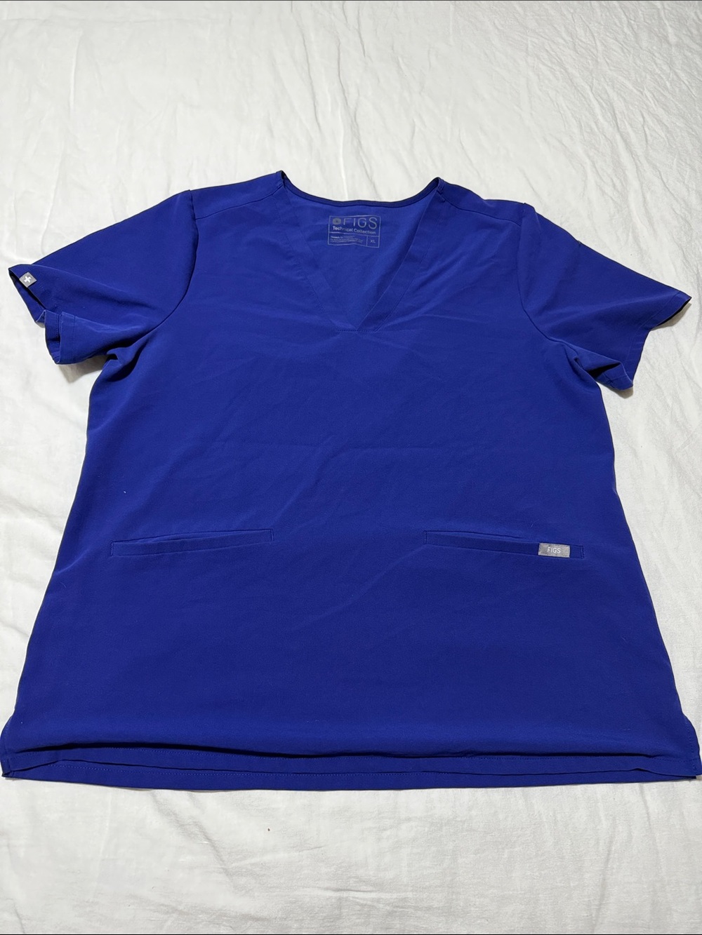 Figs Deep Royal Blue Scrubs, XL Casma Top, XLT Livingston Bottoms - Picture 6 of 8